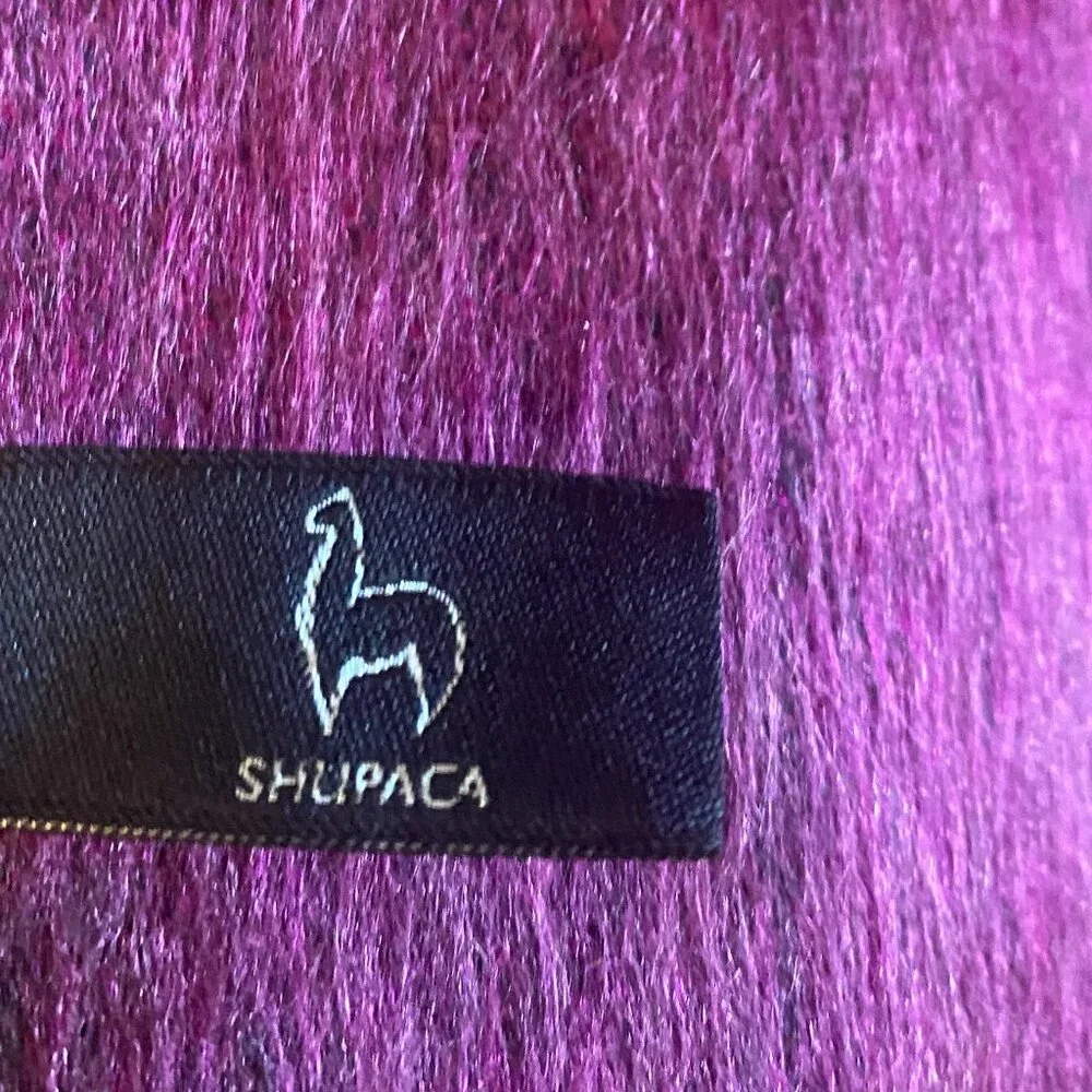 Shupaca Alpaca Scarf Deep Purple Rectangle Scarf Soft